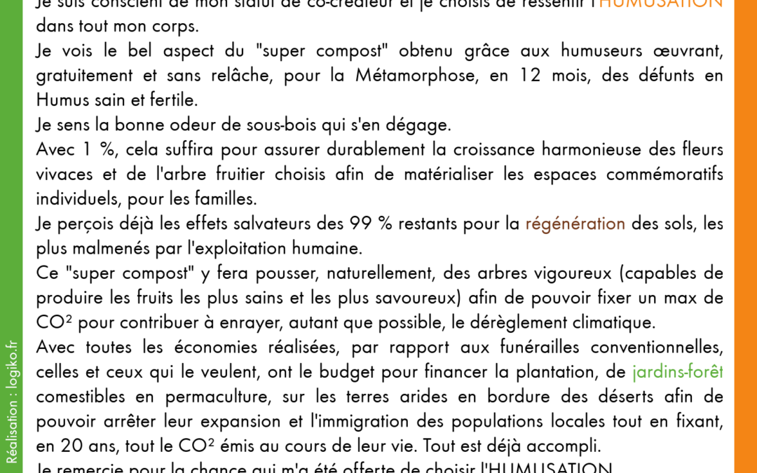 Je n’ai qu’une hantise…. mourir avant que la loi ne m’autorise à être humusé(e). Que faire ?